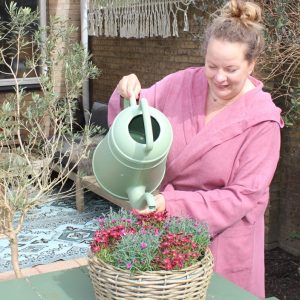 Badjas met capuchon: Oud roze