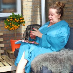 Badjas met capuchon: Smaragd groen