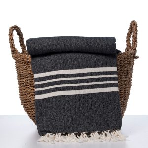 hamamdoekengeluk-hamamdoek-groot-sprei-picknickkleed-zwart-lalay