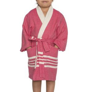hamamdoekengeluk-lalay-kinderbadjas-gevoerd-fuchsia-roze