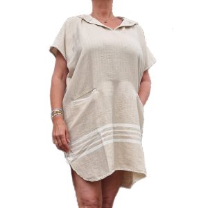 Hamamdoekengeluk-strandponcho-lalay-beige