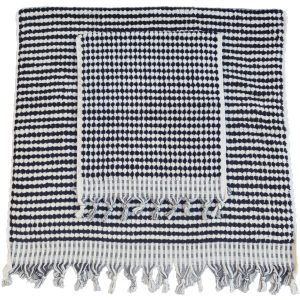 Zwart-wit pompon handdoeken