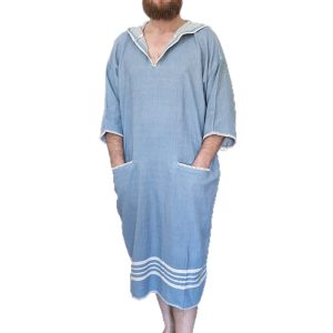 Strand/surf poncho: Jeans blauw