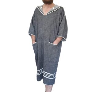 Strand/surf poncho: Zwart