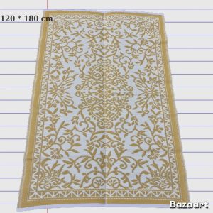 3 - Buiten vloerkleed 120 * 180 cm Oker geel - creme