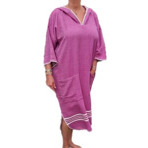 hamamdoekengeluk-surfponcho-framboos
